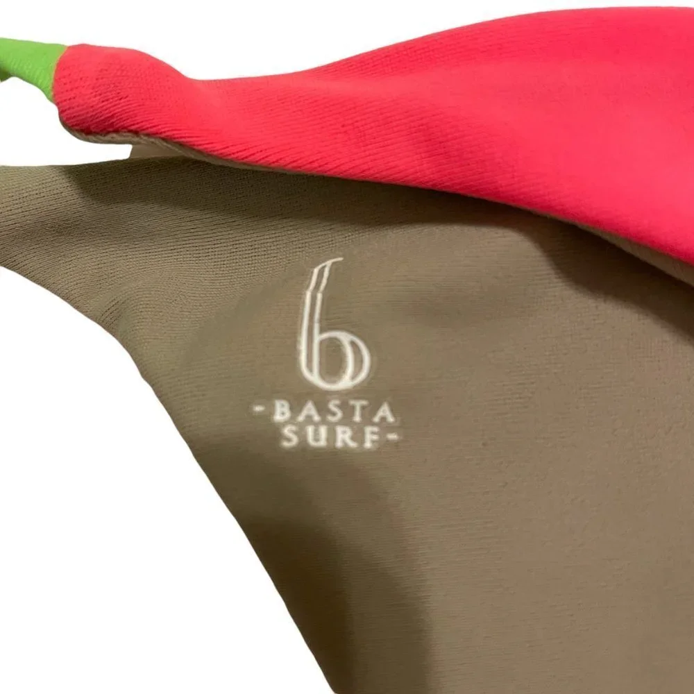 NWT Basta Surf Neon Side Tie Reversible String Bikini Bottoms Sz. L